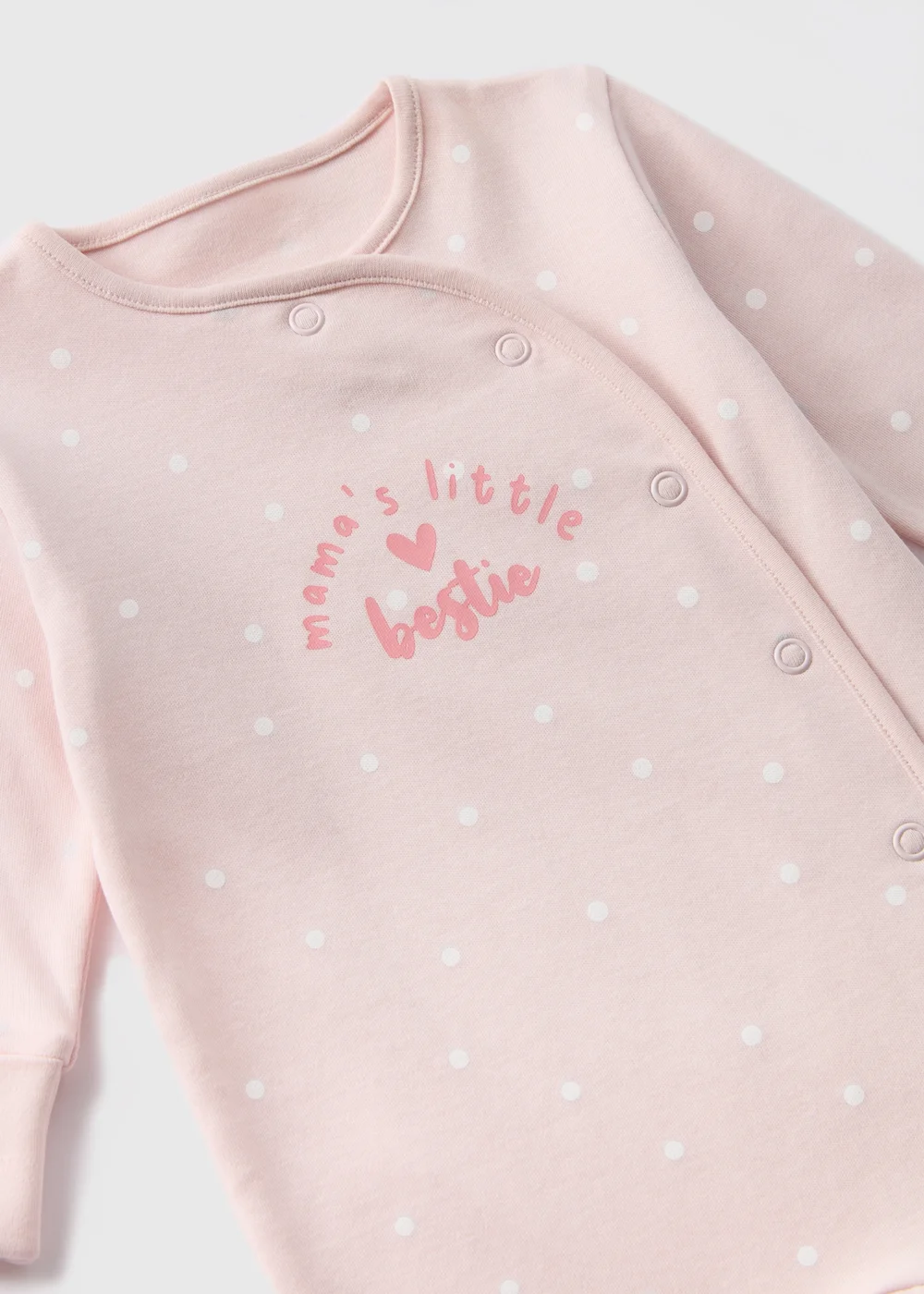 Baby Pink Mama's Little Bestie Sleepsuit (Newborn-18mths) - Age 0 - 3 Months Image 2