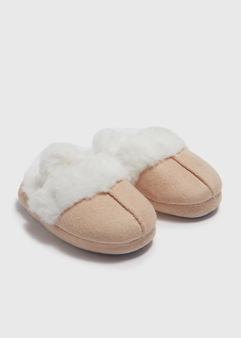 Girls Tan Snug Mule Slippers (Younger 4-12) - Size 4 Infants Image 1