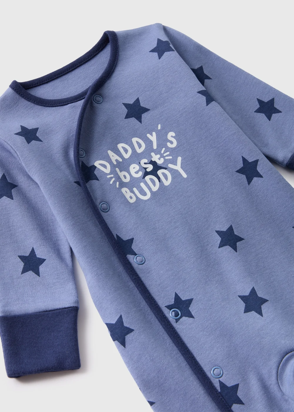 Baby Blue Daddy's Best Buddy Sleepsuit (Newborn-18mths) - Age 0 - 3 Months Image 2