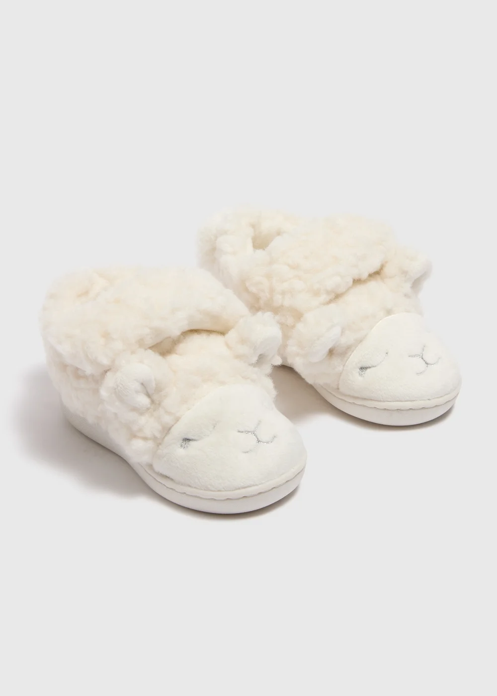Kids Cream Sheep Slippers (Younger 4-12) - Size 4 Infants Image 1