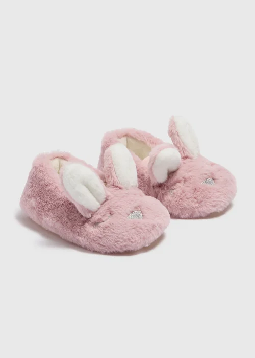 Girls Pink Bunny Ballet Slippers (Younger 4-12) - Size 4 Infants Image 1