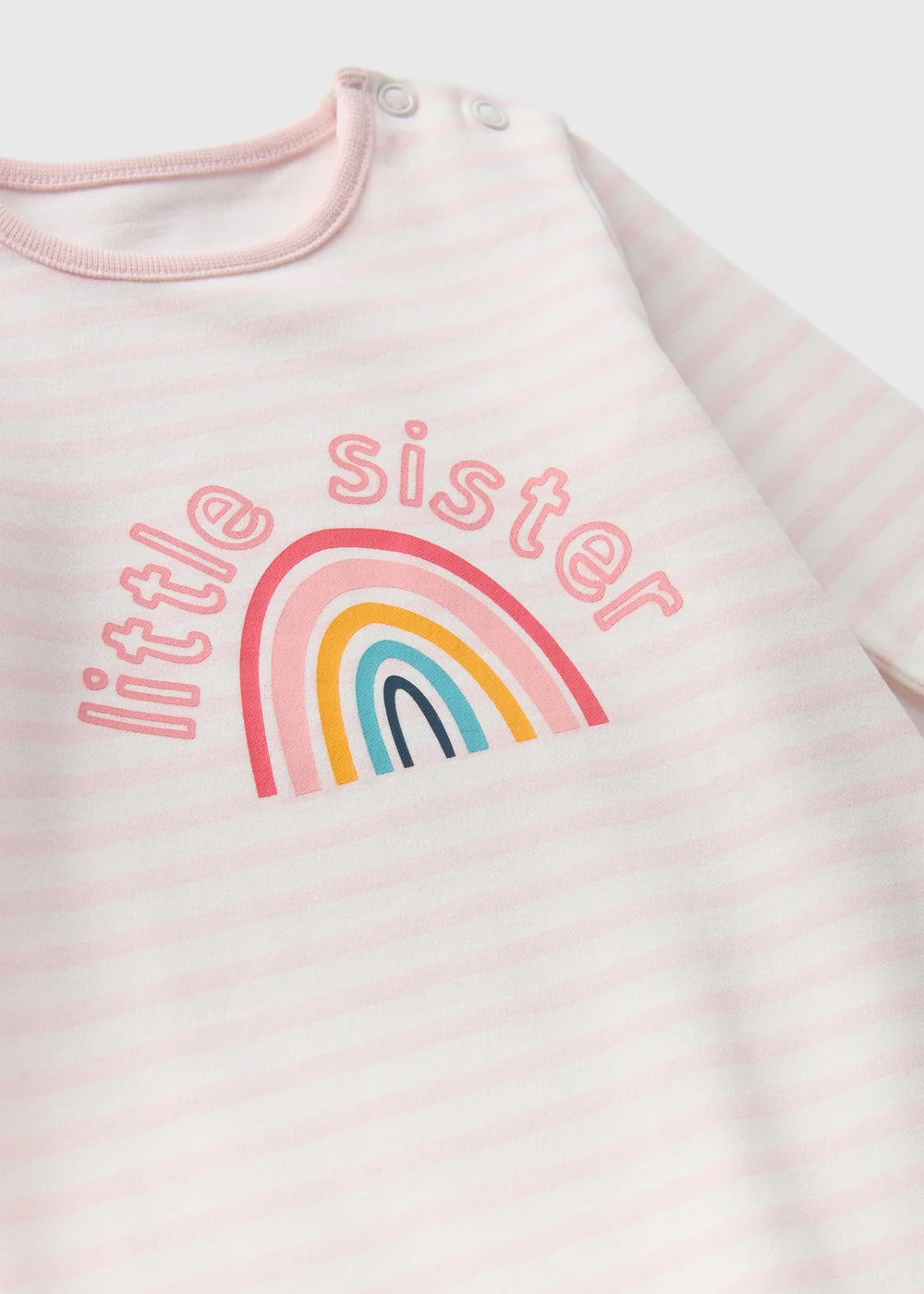 Pink Little Sister Sleepsuit (Newborn-18mths) - Age 0 - 3 Months Image 2