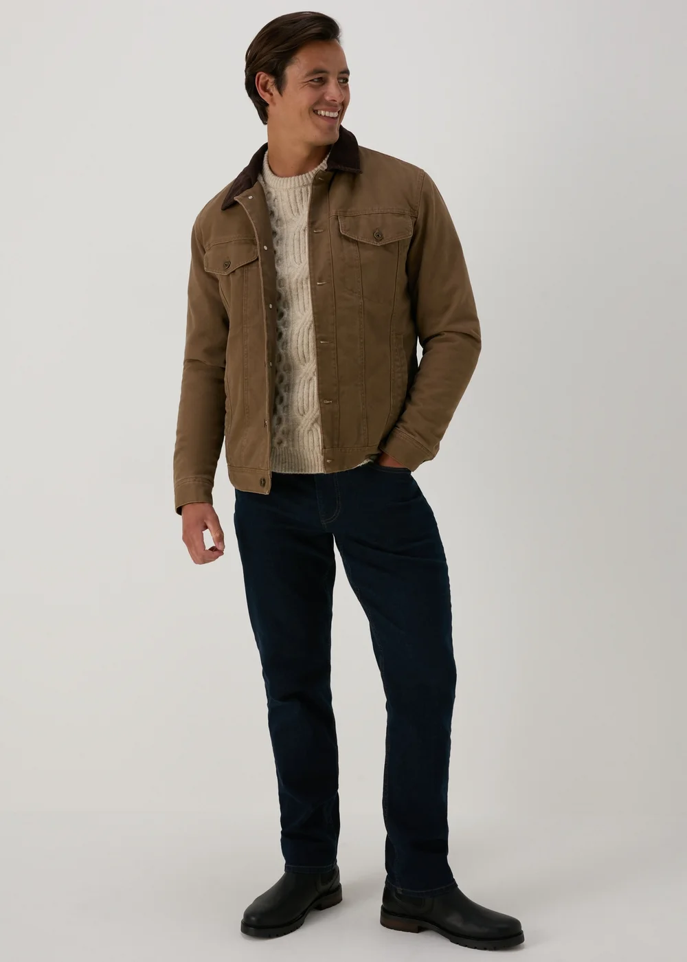 Ecru Cable Knit Jumper - S Image 3