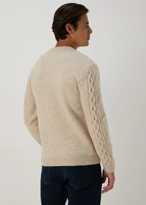 Ecru Cable Knit Jumper - S Image 2