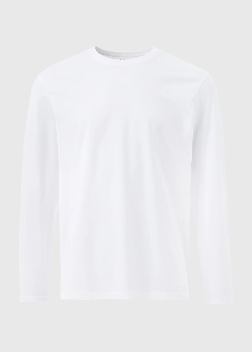 White Essential Crew Neck Long Sleeve T-Shirt - S Image 5