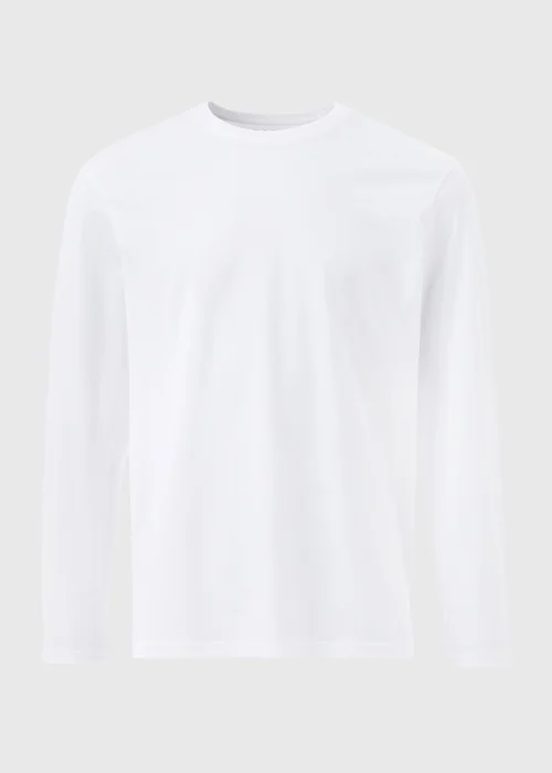 White Essential Crew Neck Long Sleeve T-Shirt - S Image 5