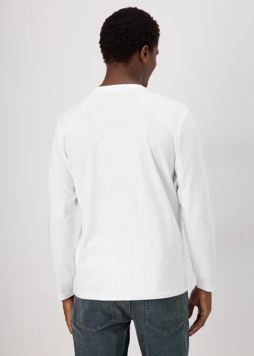 White Essential Crew Neck Long Sleeve T-Shirt - S Image 2
