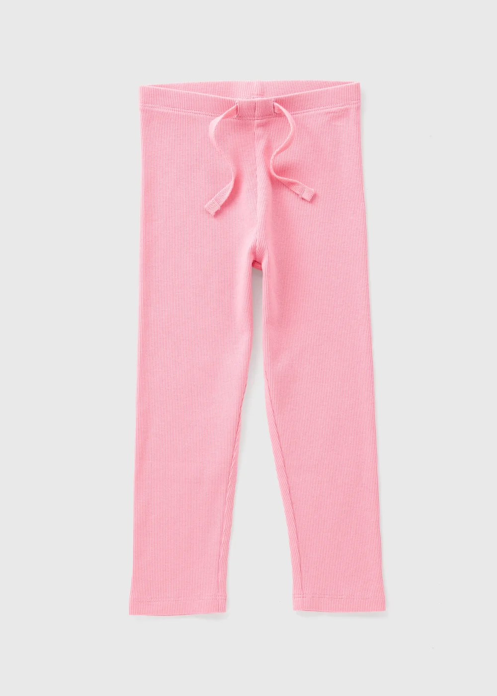 Girls Pink Ribbed Leggings (1-7yrs) - 1 half year to 2 Image 1