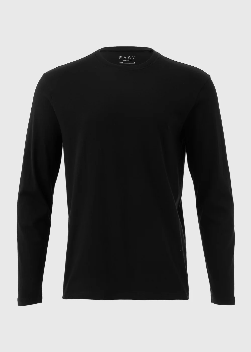 Black Essential Crew Neck Long Sleeve T-Shirt - S Image 5