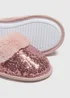 Girls Pink Sequin Slippers (Younger 10-Older 2) - Size 10 Infants Image 2