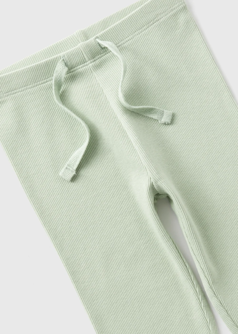 Girls Green Ribbed Leggings (1-7yrs) - 1 half year to 2 Image 2