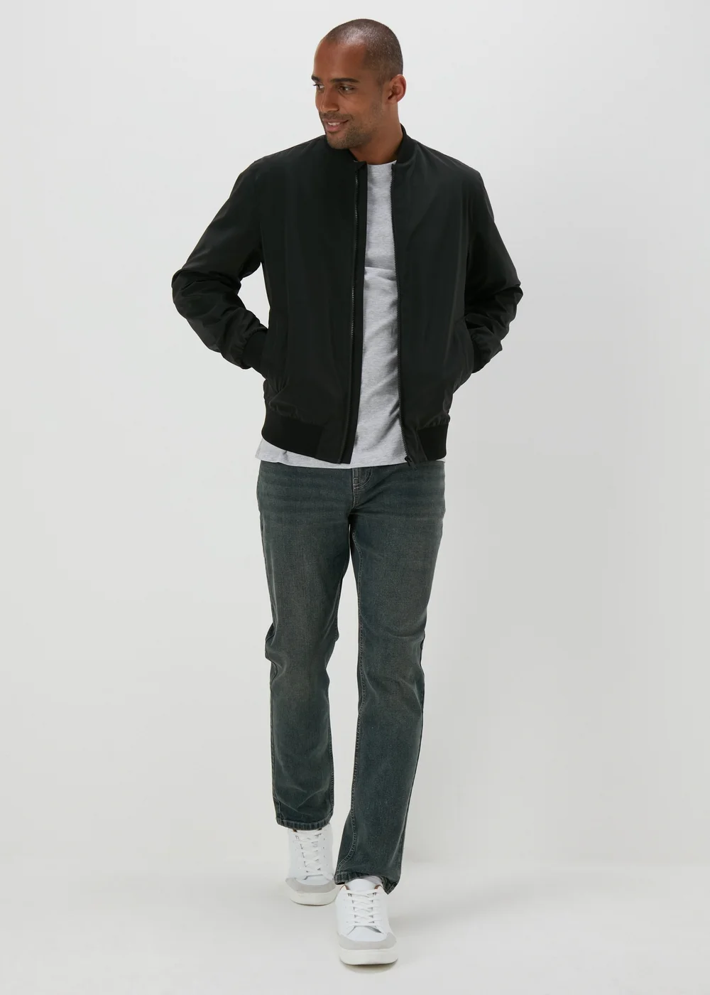 Grey Crew Neck Long Sleeve T-Shirt - S Image 4