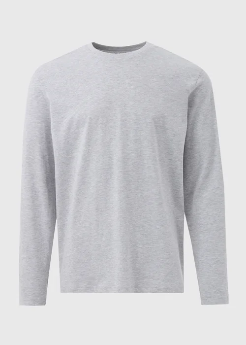 Grey Crew Neck Long Sleeve T-Shirt - S Image 5