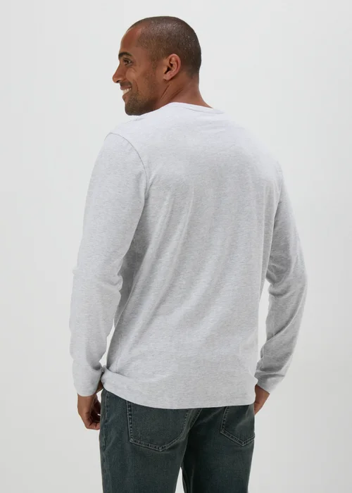 Grey Crew Neck Long Sleeve T-Shirt - S Image 2