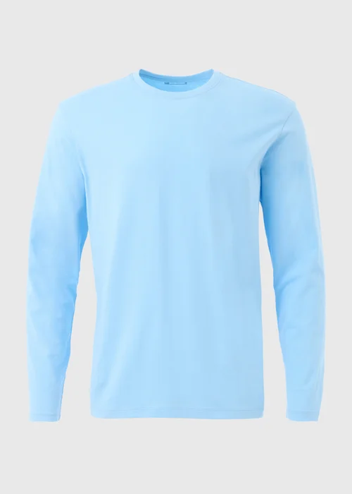 Blue Essential Crew Neck Long Sleeve T-Shirt - S Image 5