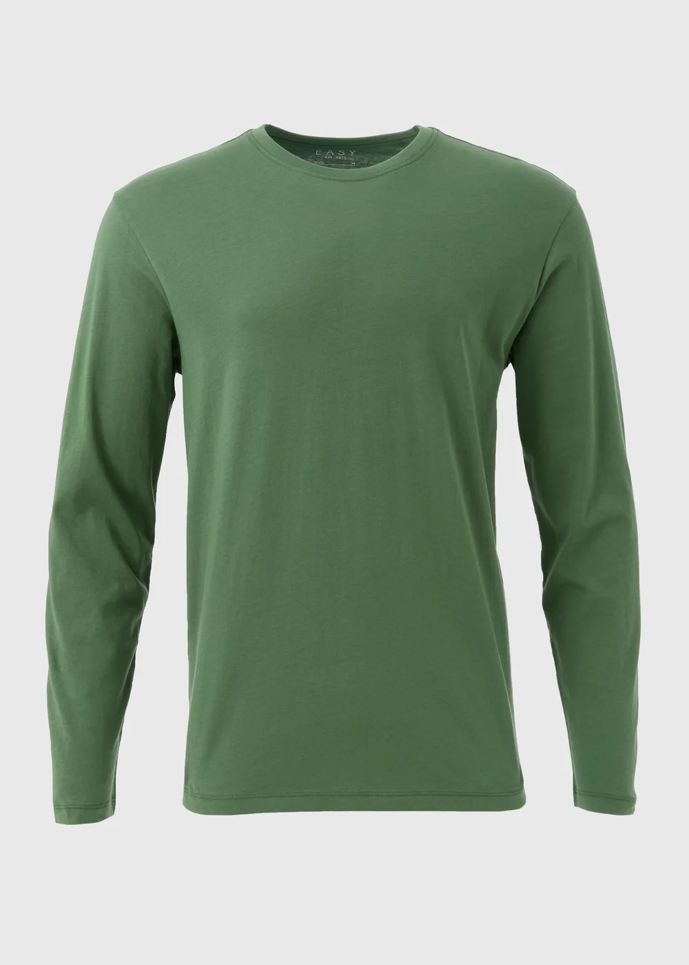 Green Essential Crew Neck Long Sleeve T-Shirt - S Image 5