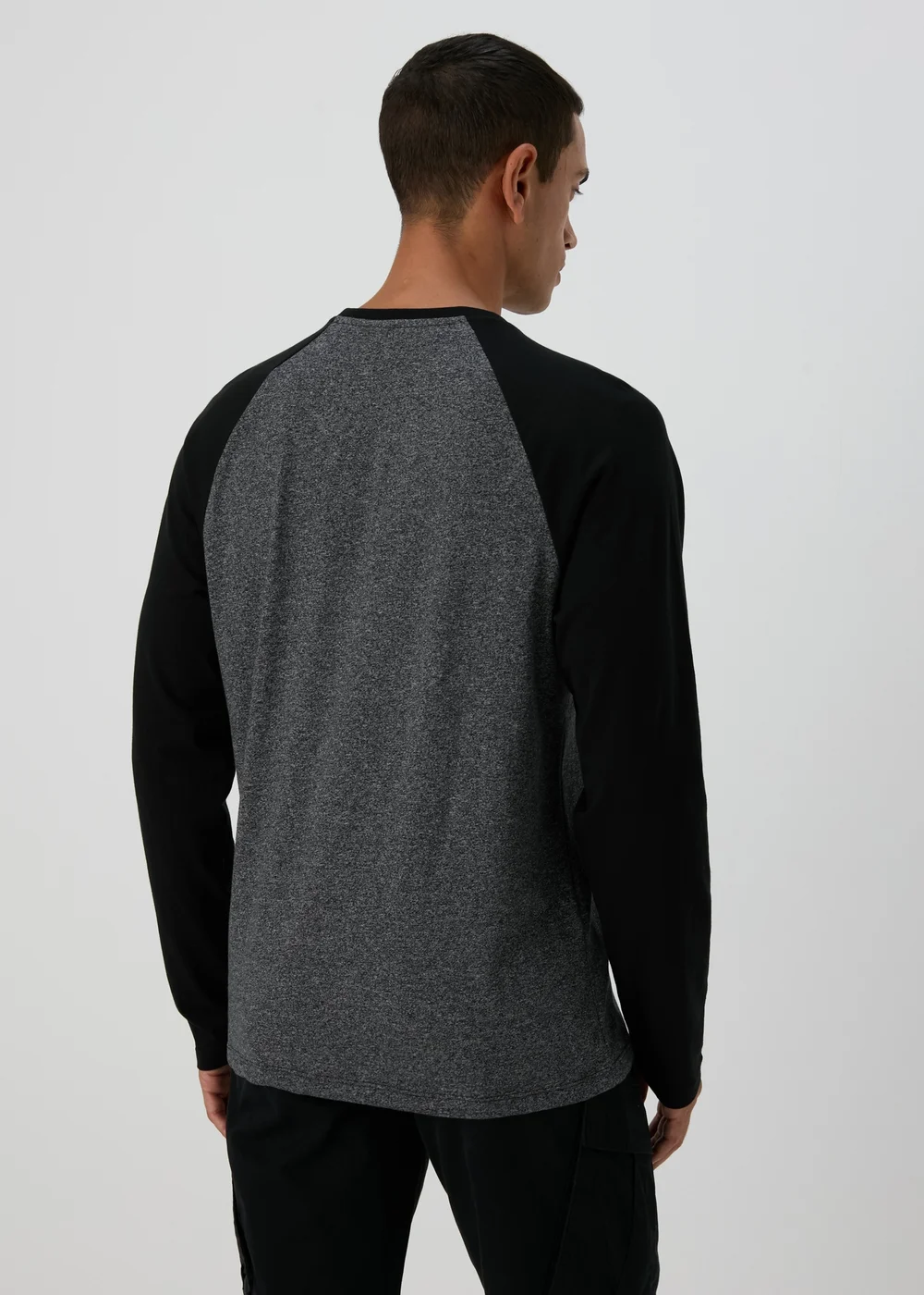 Grey Raglan Long Sleeve T-Shirt - S Image 2