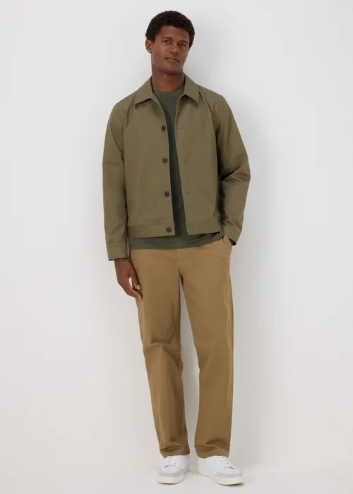 Khaki Long Sleeve Crew Neck T-Shirt - S Image 4