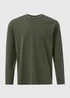 Khaki Long Sleeve Crew Neck T-Shirt - S Image 5