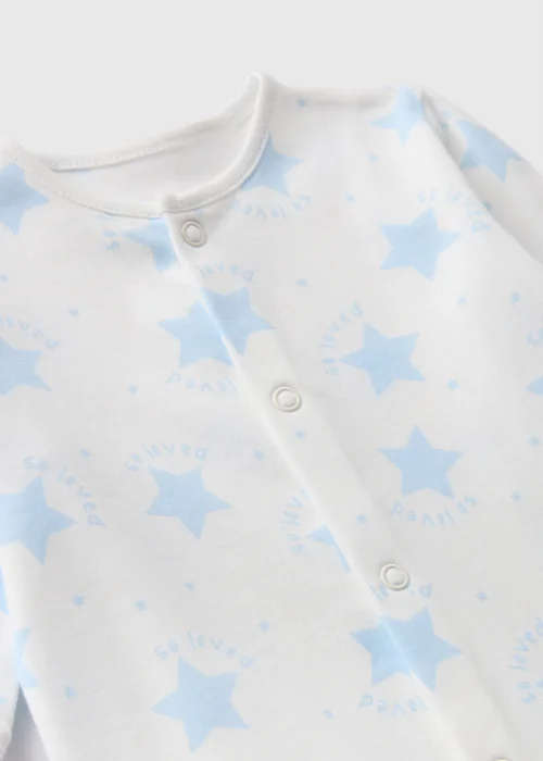 Boys Cream Star Sleepsuit (Newborn-18mths) - Age 0 - 3 Months Image 2