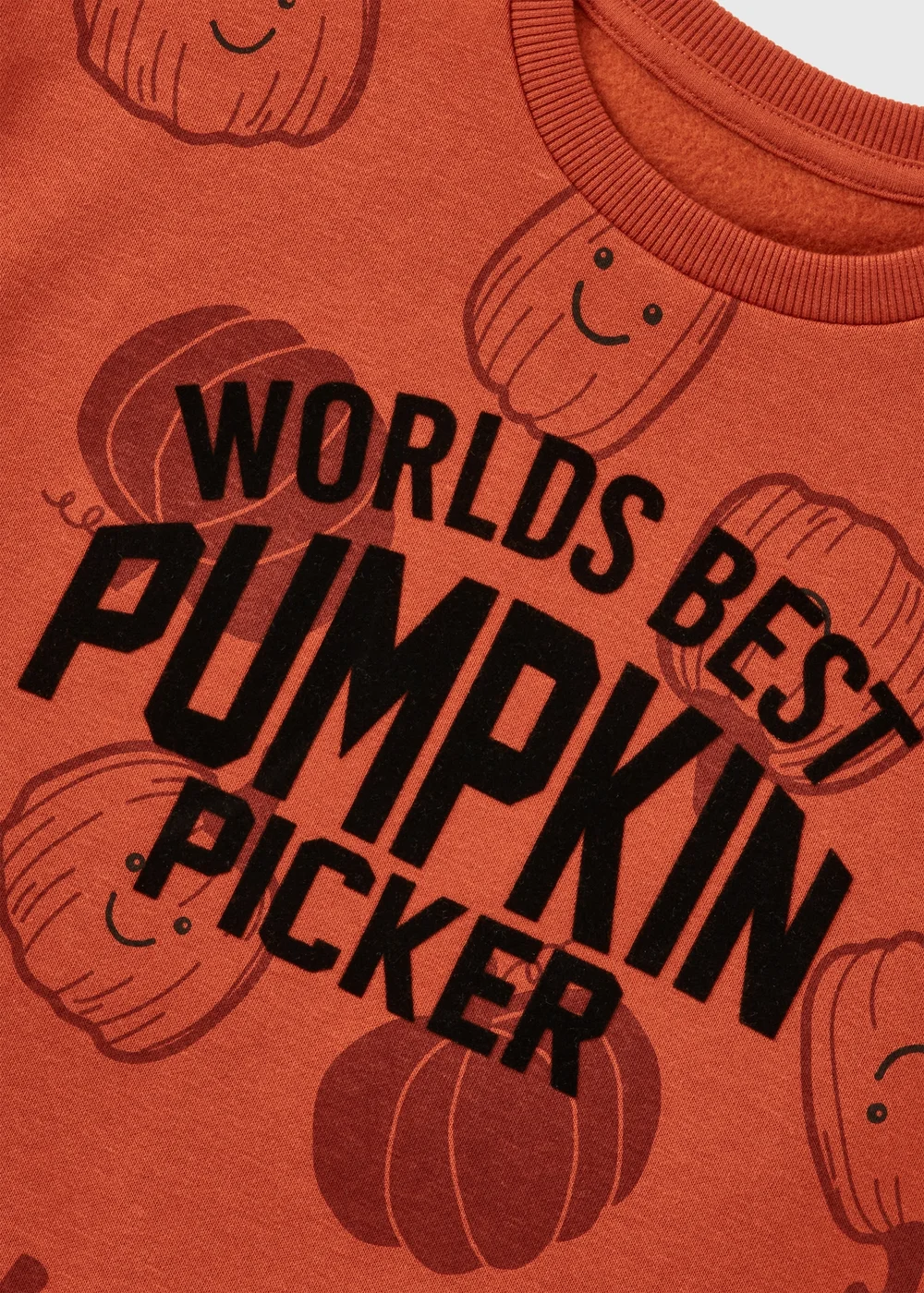 Kids Orange Pumpkin Sweatshirt (1-7yrs) - 1-1.5 Yrs Image 2