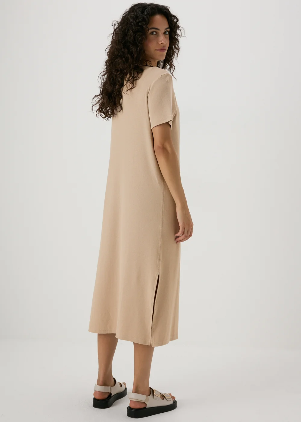 Stone Ribbed T-Shirt Dress - 8 Image 2