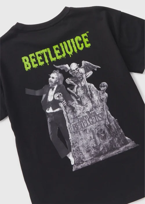Beetlejuice Boys Black Back Print T-Shirt (7-13yrs) - 7 Yrs Image 2