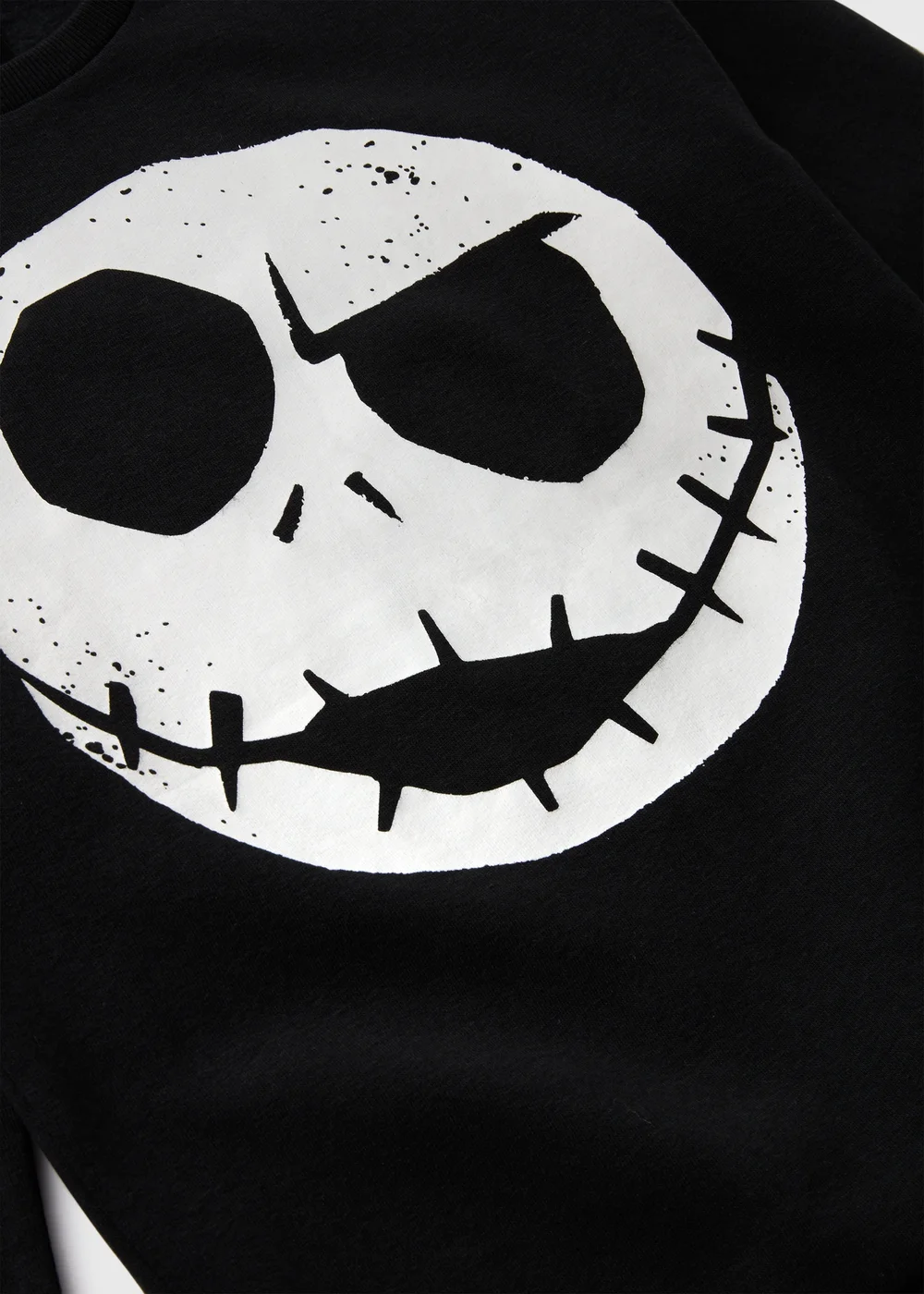 Kids Black Jack Skellington Sweat Top (1-12yrs) - 1-1.5 Yrs Image 2