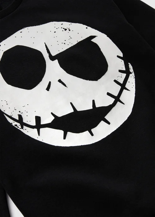 Kids Black Jack Skellington Sweat Top (1-12yrs) - 1-1.5 Yrs Image 2