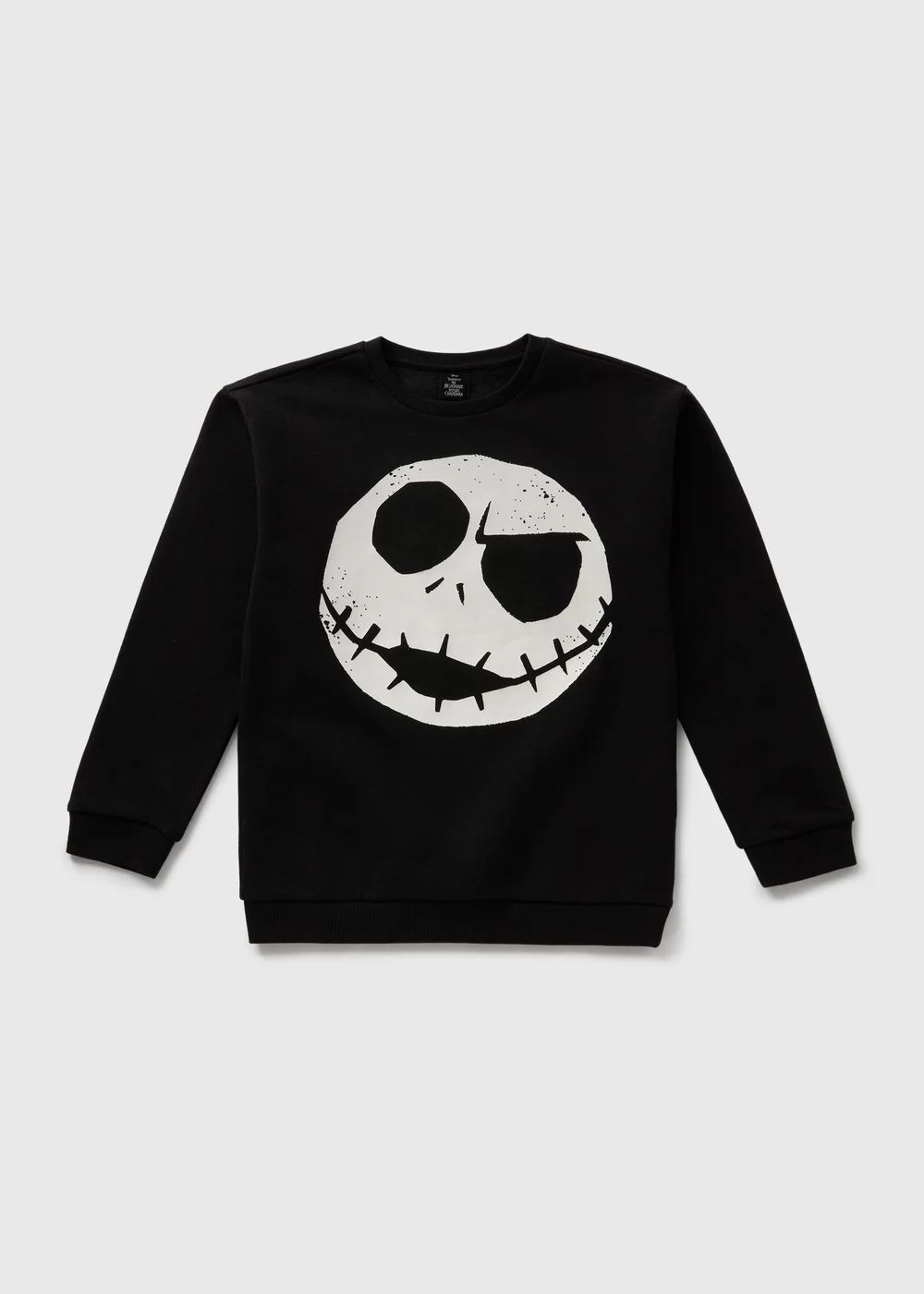 Kids Black Jack Skellington Sweat Top (1-12yrs) - 1-1.5 Yrs Image 1
