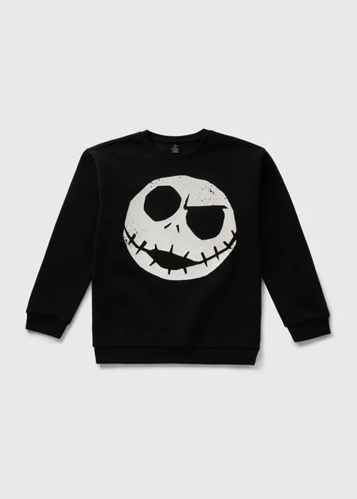 Kids Black Jack Skellington Sweat Top (1-12yrs) - 1-1.5 Yrs Image 1