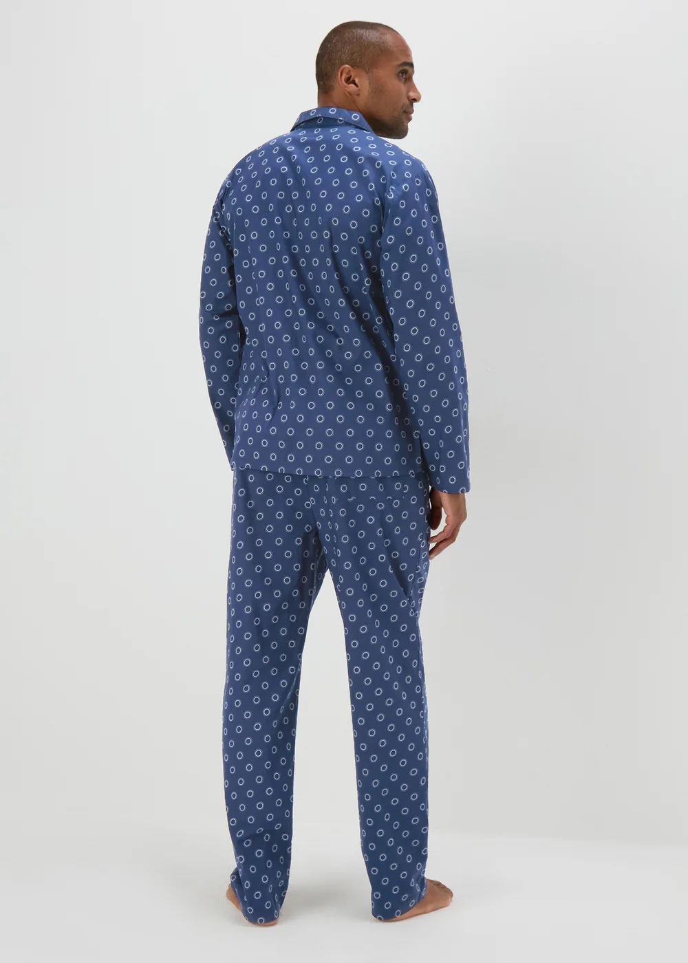 Navy Printed Pyjama Set - Small Image 2