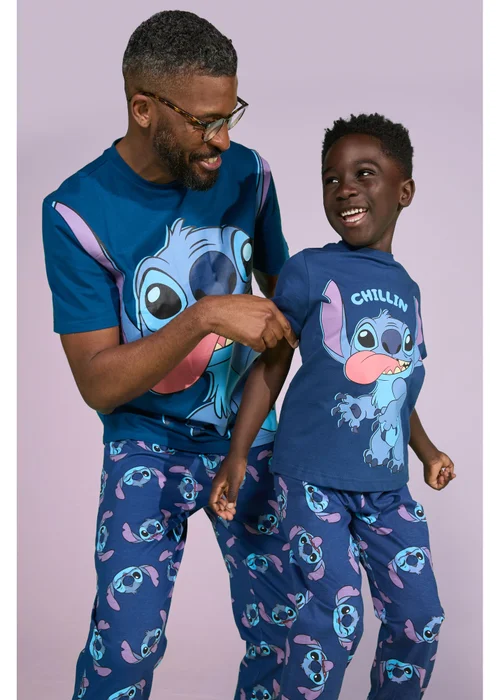 Stitch Navy Pyjama Set - Extra small Image 5