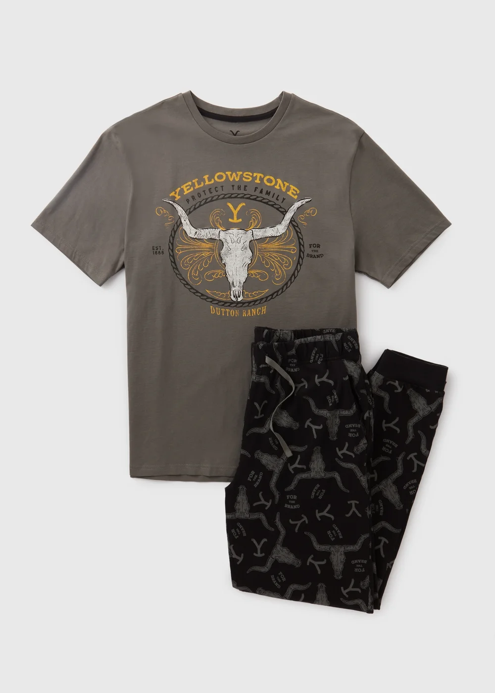 Yellowstone Beige Ranch Pyjama Set - Extra small Image 4