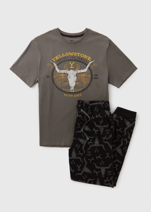 Yellowstone Beige Ranch Pyjama Set - Extra small Image 4