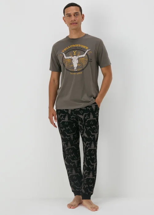 Yellowstone Beige Ranch Pyjama Set - Extra small Image 1