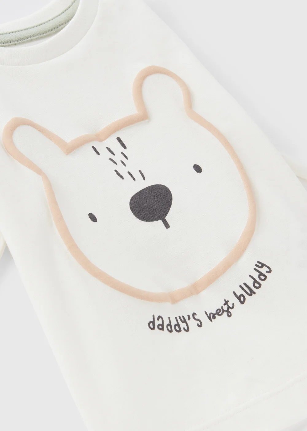 Baby Cream Daddy Bear T-Shirt (Newborn-23mths) - 0-3 months Image 2
