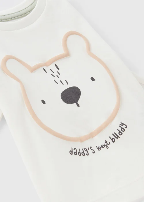 Baby Cream Daddy Bear T-Shirt (Newborn-23mths) - 0-3 months Image 2