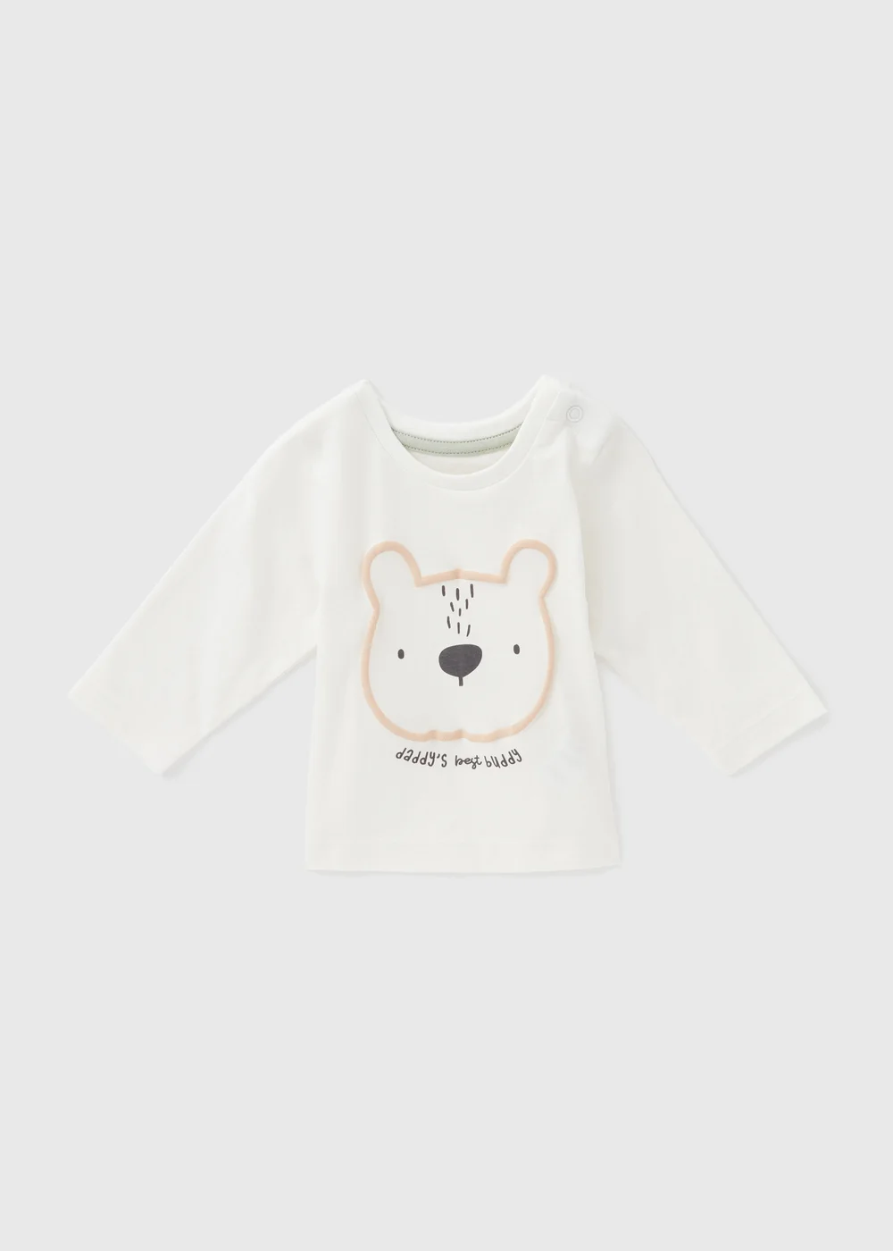 Baby Cream Daddy Bear T-Shirt (Newborn-23mths) - 0-3 months Image 1