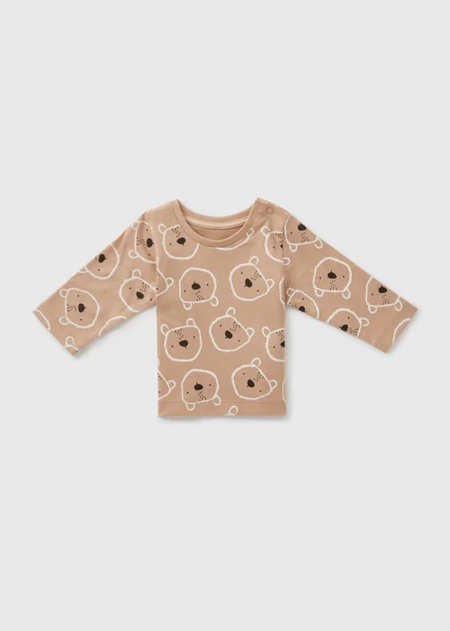 Baby Brown Bear T-Shirt (Newborn-23mths) - 0-3 months Image 1