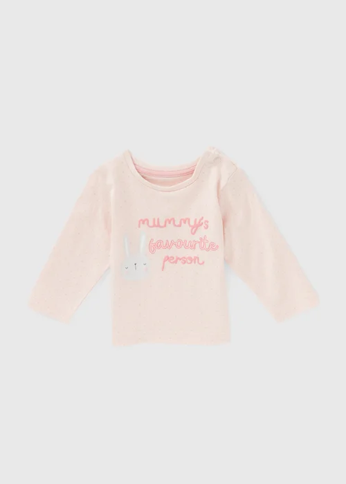 Baby Pink Mummy T-Shirt (Newborn-23mths) - 0-3 months Image 1