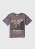 Girls Acid Wash New York Foil T-Shirt (7-15yrs) - Age 7 Years Image 1