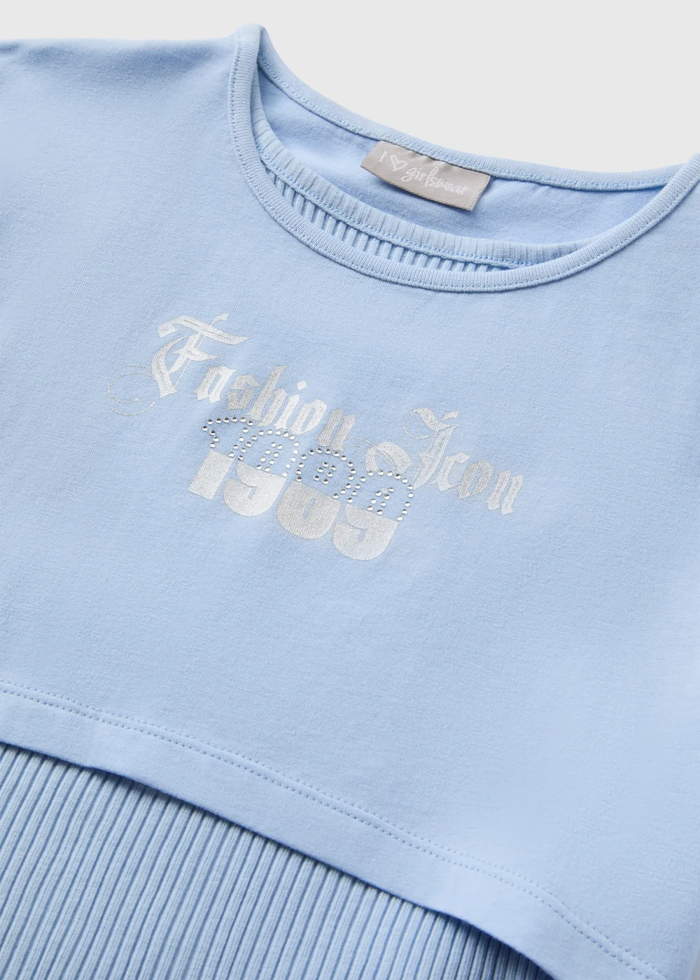 Girls Blue 2 in 1 Top (7-15yrs) - 7 Yrs Image 2