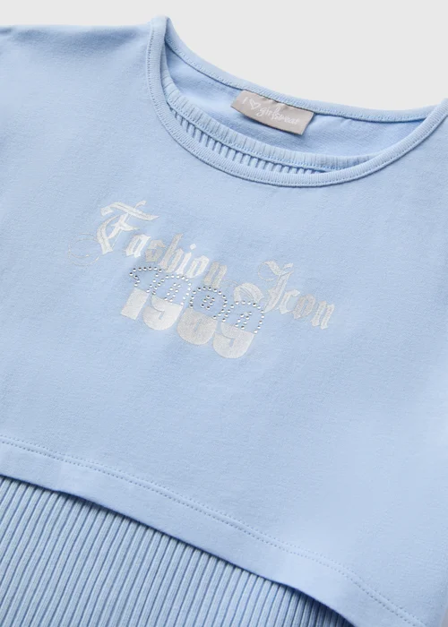 Girls Blue 2 in 1 Top (7-15yrs) - 7 Yrs Image 2