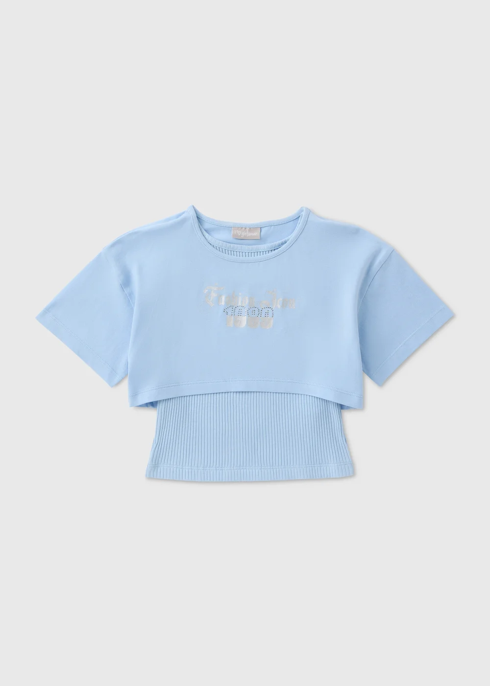 Girls Blue 2 in 1 Top (7-15yrs) - 7 Yrs Image 1