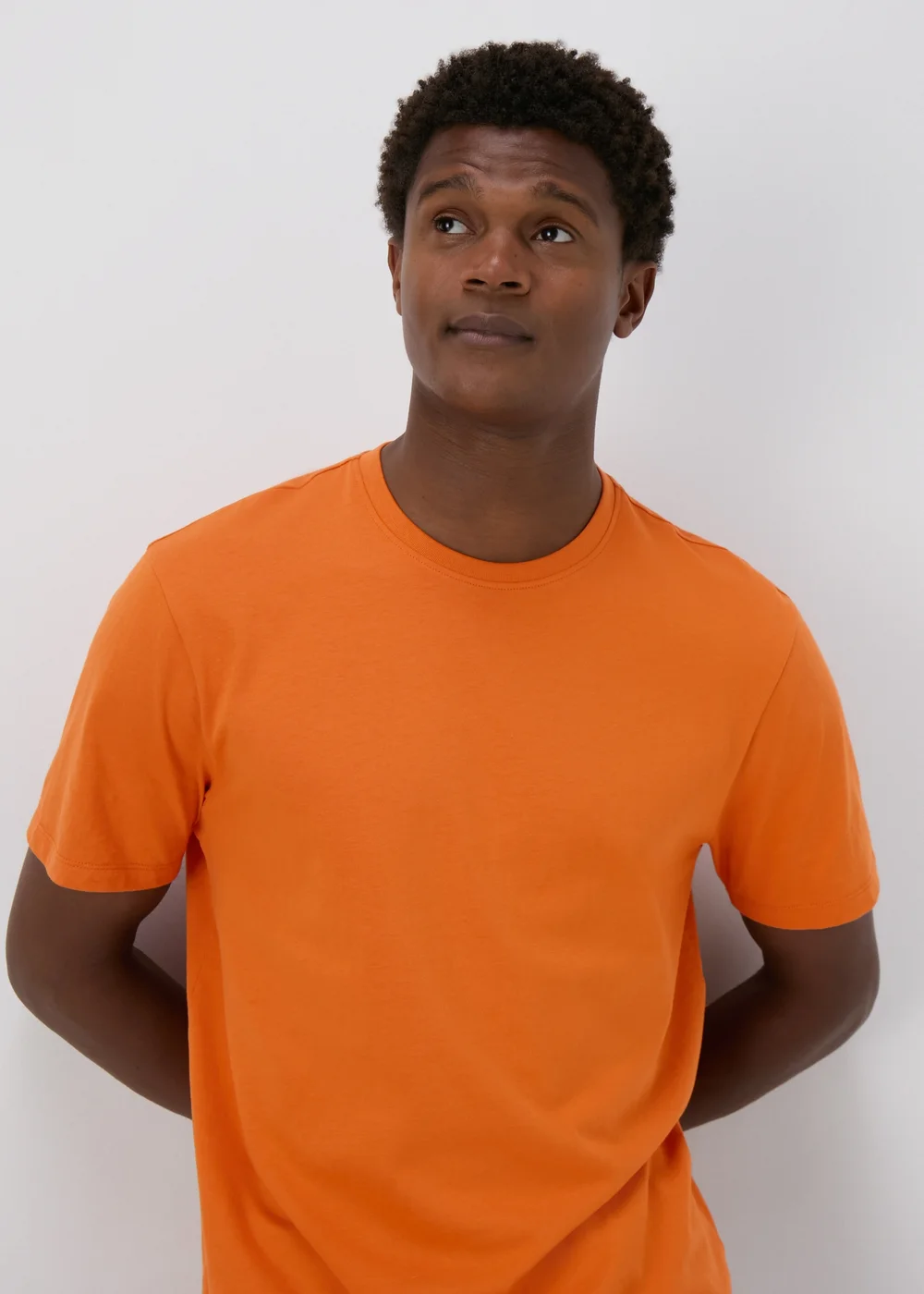 Orange Essential Crewneck T-Shirt - XS Image 3