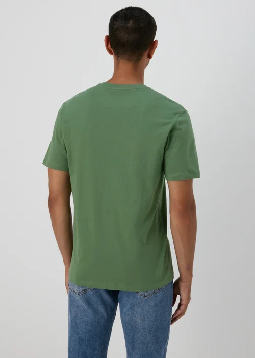 Green V Neck Essential T-Shirt - XS Image 2