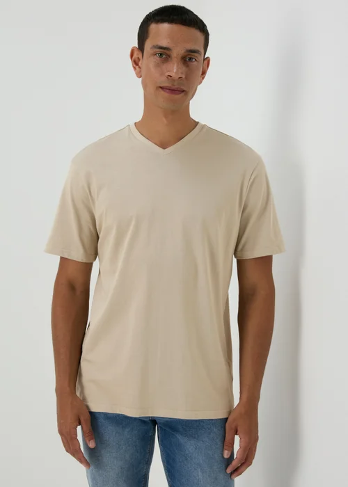Stone V Neck Essential T-Shirt - XS Image 3