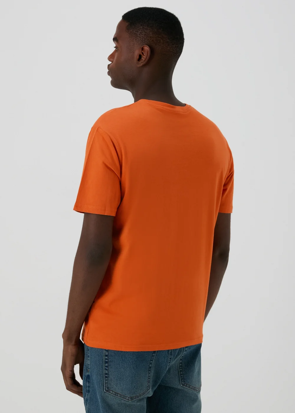 Orange V Neck Essential T-Shirt - XS Image 2
