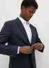 Taylor & Wright Highclere Navy Wool Blend Slim Fit Jacket - 36 Chest Long Image 1